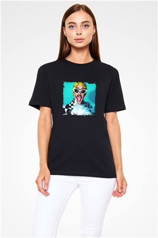 Cardi B Baskılı Unisex Siyah Tişört