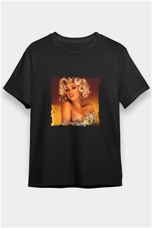 Cardi B Baskılı Unisex Siyah Tişört