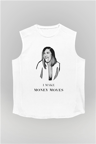 Cardi B Beyaz Unisex Kolsuz Tişört