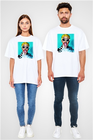 Cardi B Beyaz Unisex Oversize Tişört T-Shirt