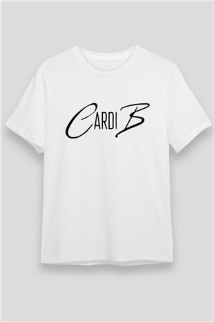 Cardi B Beyaz Unisex Tişört T-Shirt - TişörtFabrikası