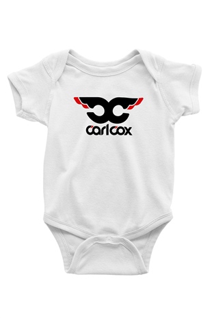 Carl Cox Baskılı Beyaz Unisex Bebek Body - Zıbın