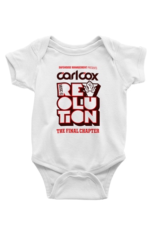 Carl Cox Baskılı Beyaz Unisex Bebek Body - Zıbın