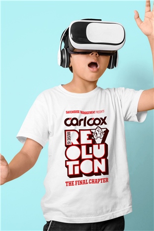 Carl Cox Baskılı Beyaz Unisex Çocuk Tişört