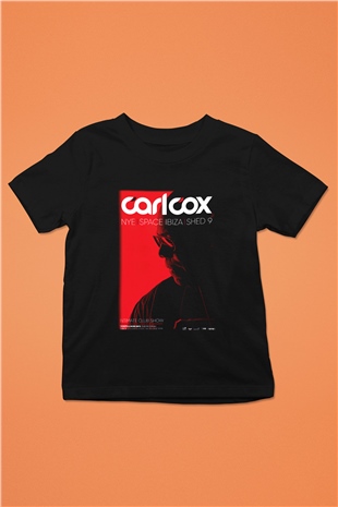 Carl Cox Baskılı Siyah Unisex Çocuk Tişört