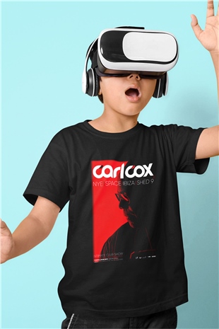 Carl Cox Baskılı Siyah Unisex Çocuk Tişört
