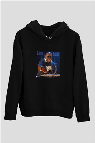 Carl Cox Baskılı Unisex Siyah Hoodie