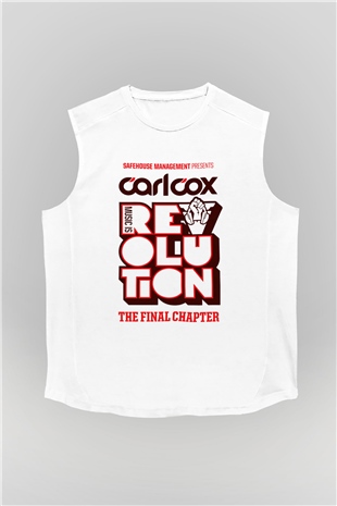 Carl Cox Beyaz Unisex Kolsuz Tişört