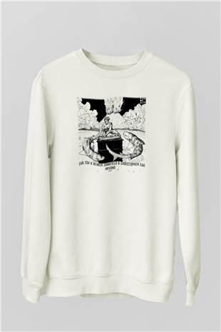 Carl Cox Beyaz Unisex Sweatshirt