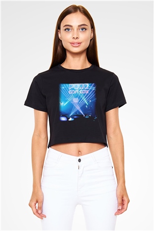 Carl Cox Siyah Crop Top Tişört