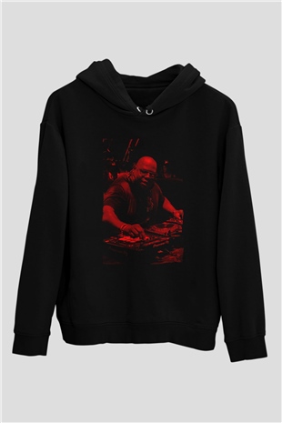 Carl Cox Siyah Unisex Kapüşonlu Sweatshirt
