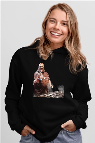 Carl Cox Siyah Unisex Kapüşonlu Sweatshirt