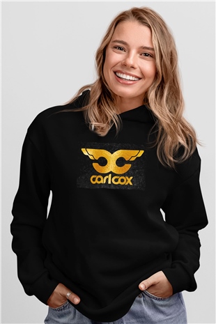 Carl Cox Siyah Unisex Kapüşonlu Sweatshirt