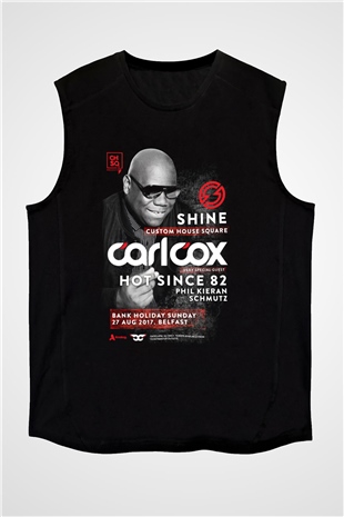 Carl Cox Siyah Unisex Kolsuz Tişört