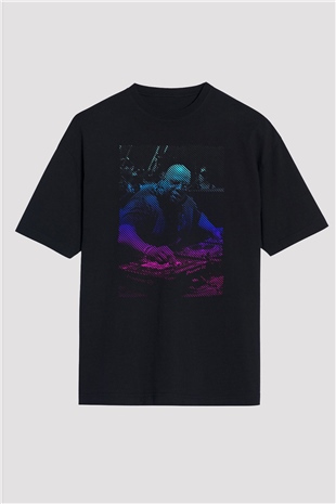 Carl Cox Siyah Oversize Tişört Oversize T-shirt - TişörtFabrikası