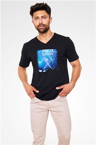 Carl Cox Siyah Unisex V Yaka Tişört T-Shirt