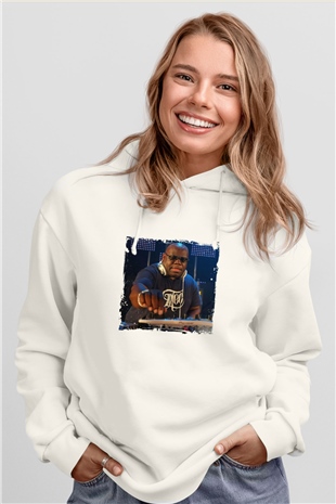 Carl CoxBaskılı Beyaz Hoodie