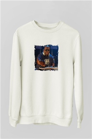 Carl CoxBaskılı Beyaz Sweatshirt