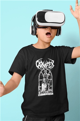 Carnifex Baskılı Siyah Unisex Çocuk Tişört