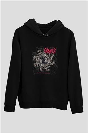 Carnifex Baskılı Unisex Siyah Hoodie