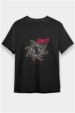 Carnifex Baskılı Unisex Siyah Tişört