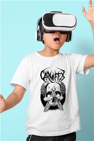 Carnifex Beyaz Unisex Çocuk Tişört