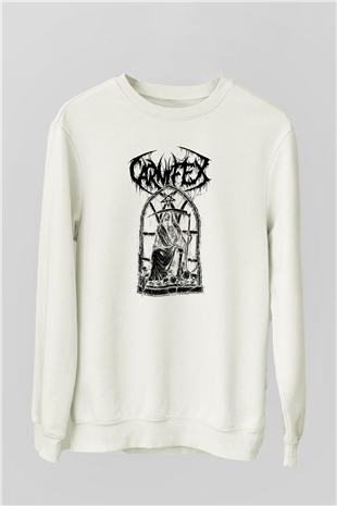 Carnifex Beyaz Unisex Sweatshirt