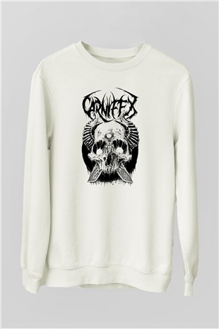 Carnifex Beyaz Unisex Sweatshirt