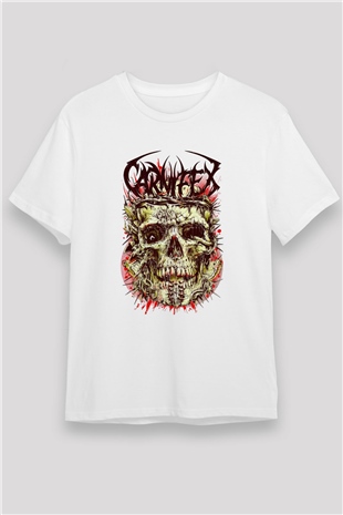 Carnifex Beyaz Unisex Tişört T-Shirt - TişörtFabrikası