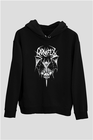 Carnifex Siyah Unisex Kapüşonlu Sweatshirt