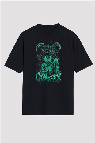 Carnifex Siyah Unisex Oversize Tişört T-Shirt