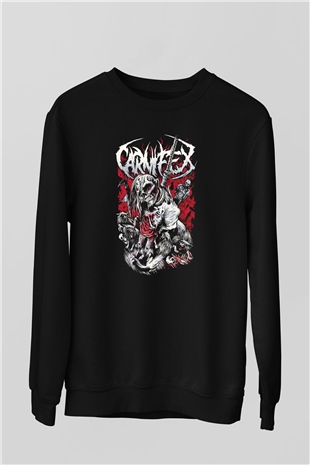 Carnifex Siyah Unisex Sweatshirt