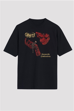 Carnifex Siyah Oversize Tişört Oversize T-shirt - TişörtFabrikası