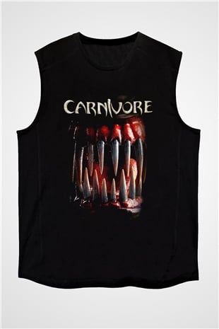 Carnivore Siyah Unisex Kolsuz Tişört