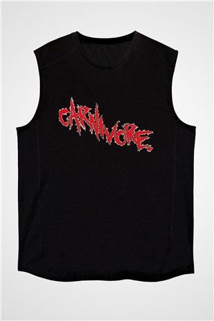 Carnivore Siyah Unisex Kolsuz Tişört