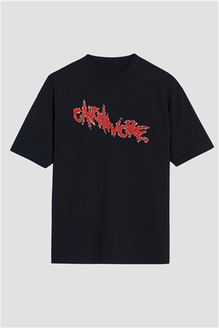 Carnivore Siyah Oversize Tişört Oversize T-shirt - TişörtFabrikası