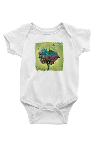 Carousel Kings Baskılı Unisex Beyaz Bebek Body - Zıbın
