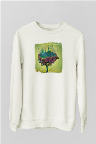 Carousel Kings Baskılı Unisex Beyaz Sweatshirt