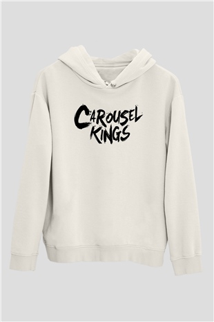 Carousel Kings Beyaz Unisex Kapüşonlu Sweatshirt