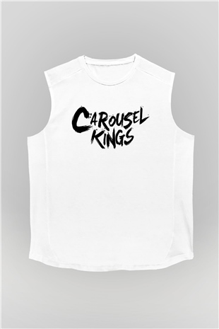 Carousel Kings Beyaz Unisex Kolsuz Tişört