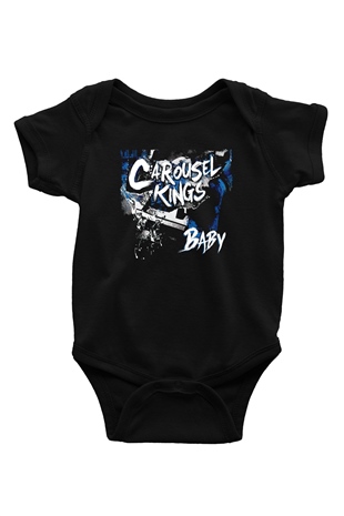Carousel Kings Siyah Bebek Body - Zıbın
