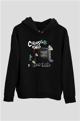 Carousel Kings Siyah Unisex Kapüşonlu Sweatshirt