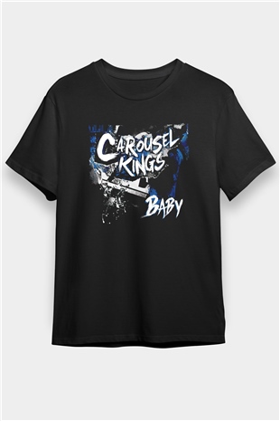 Carousel Kings Siyah Unisex Tişört T-Shirt - TişörtFabrikası