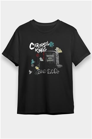 Carousel Kings Siyah Unisex Tişört T-Shirt - TişörtFabrikası