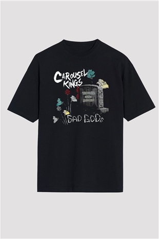 Carousel Kings Siyah Oversize Tişört Oversize T-shirt - TişörtFabrikası