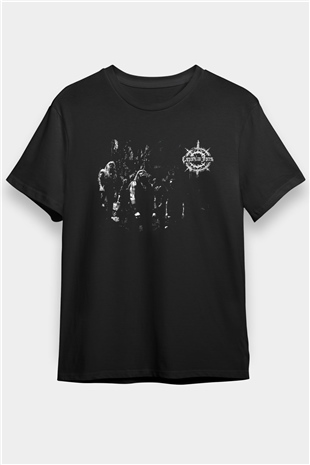Carpathian Forest Baskılı Unisex Siyah Tişört - Tshirt