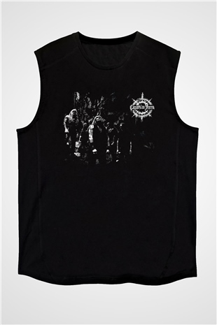 Carpathian Forest Baskılı Unisex Siyah Kolsuz Tişört - Tshirt