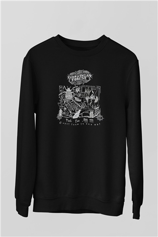 Carpathian Forest Baskılı Unisex Siyah Sweatshirt