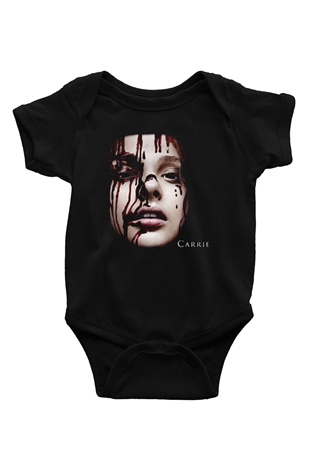 Carrie Baskılı Siyah Bebek Body - Zıbın