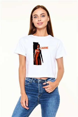 Carrie Beyaz   Crop Top Tişört